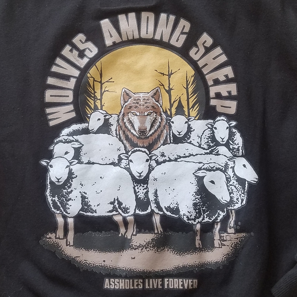 A$$holes Live Forever Wolves Among Sheep Black Sweatshirt Hoodie
